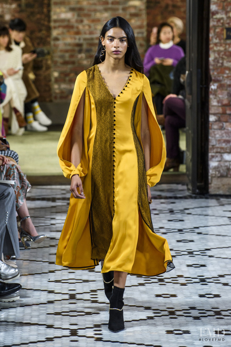 Mileshka Cortes featured in  the ADEAM fashion show for Autumn/Winter 2018