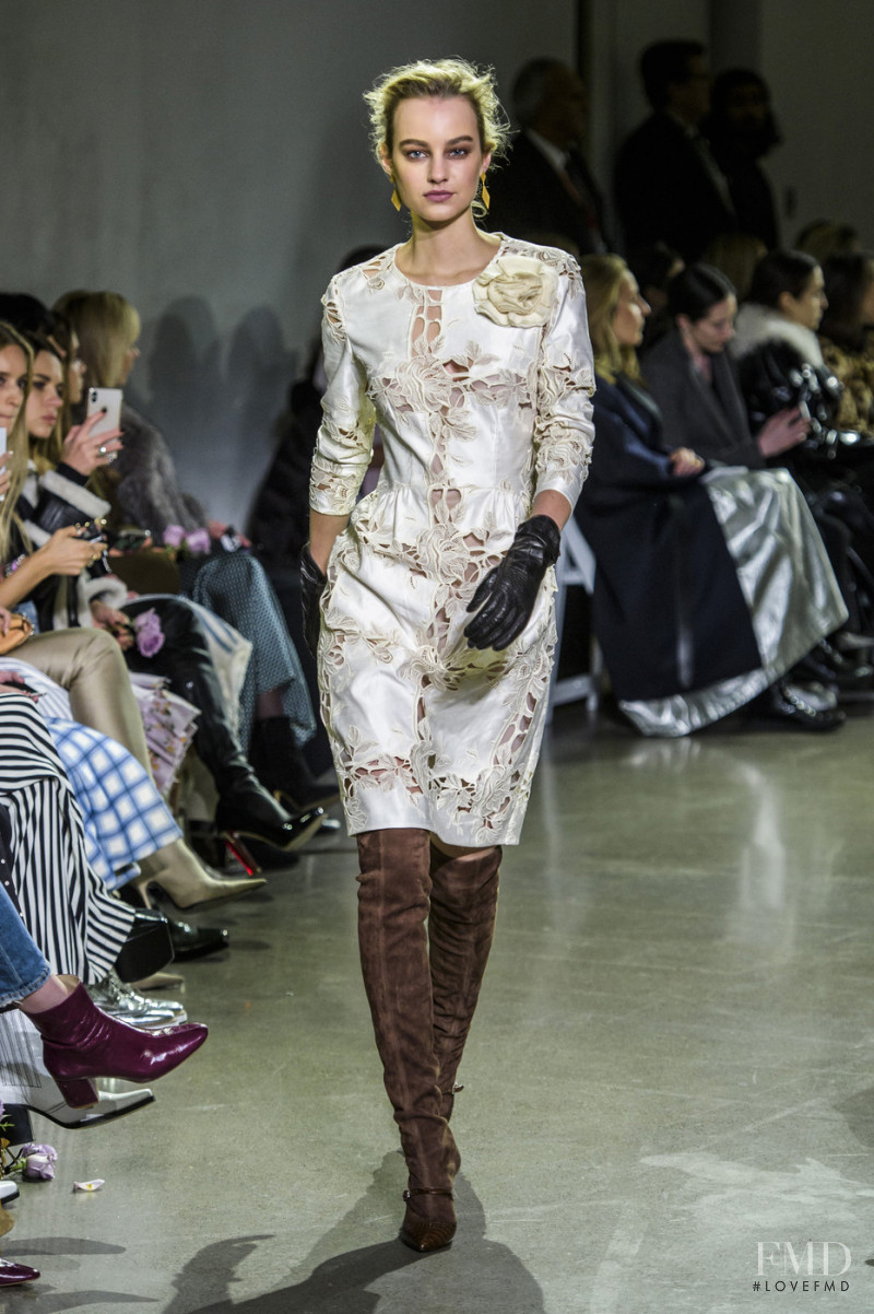 Maartje Verhoef featured in  the Brock Collection fashion show for Autumn/Winter 2018