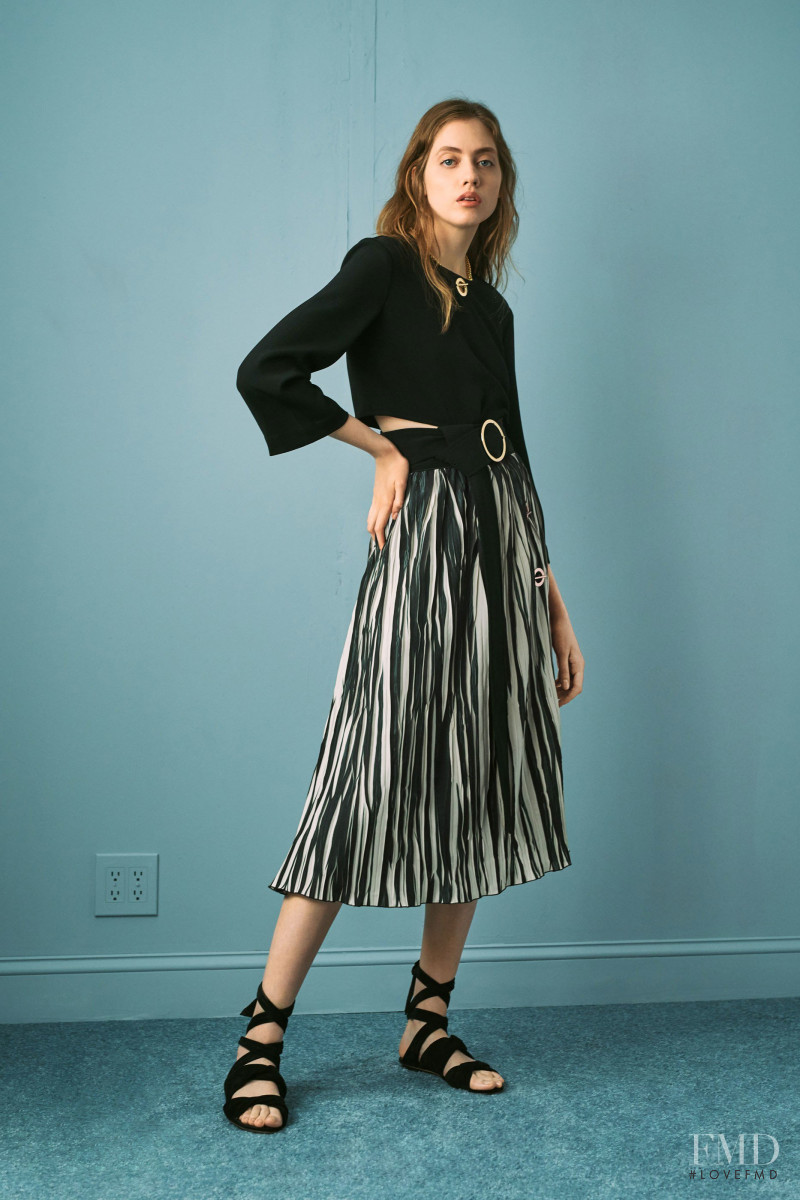 Odette Pavlova featured in  the Derek Lam 10 Crosby lookbook for Resort 2018