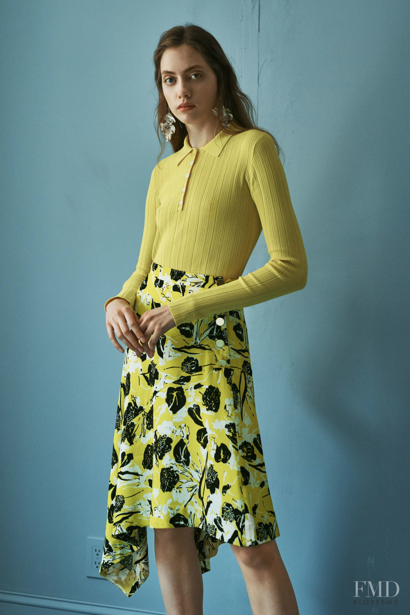 Odette Pavlova featured in  the Derek Lam 10 Crosby lookbook for Resort 2018