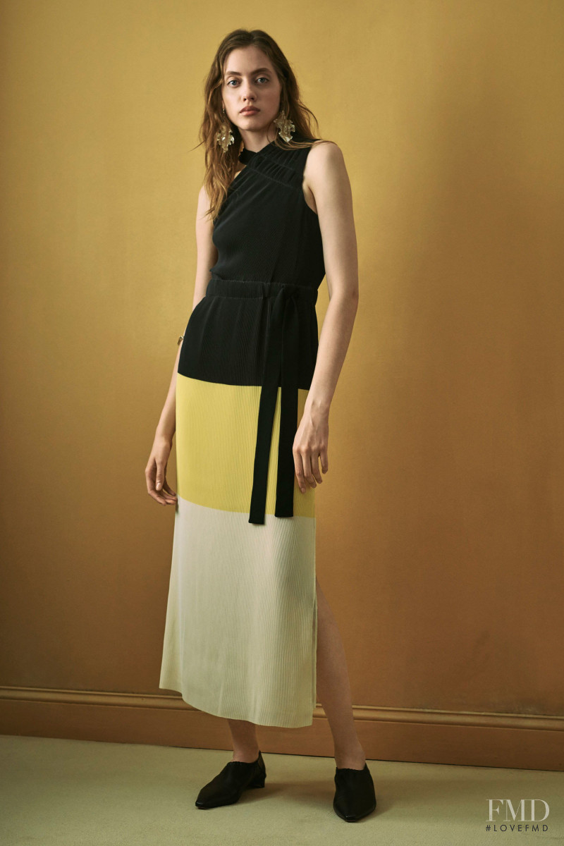 Odette Pavlova featured in  the Derek Lam 10 Crosby lookbook for Resort 2018