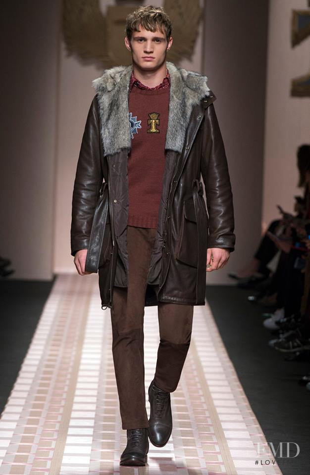 Julian Schneyder featured in  the Trussardi fashion show for Autumn/Winter 2017