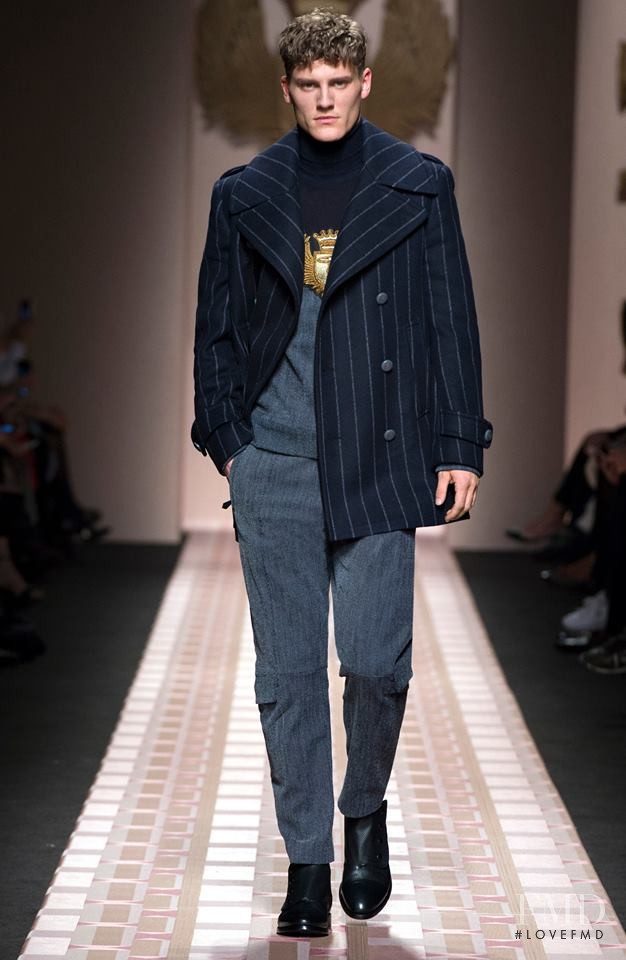 Mikkel Jensen featured in  the Trussardi fashion show for Autumn/Winter 2017