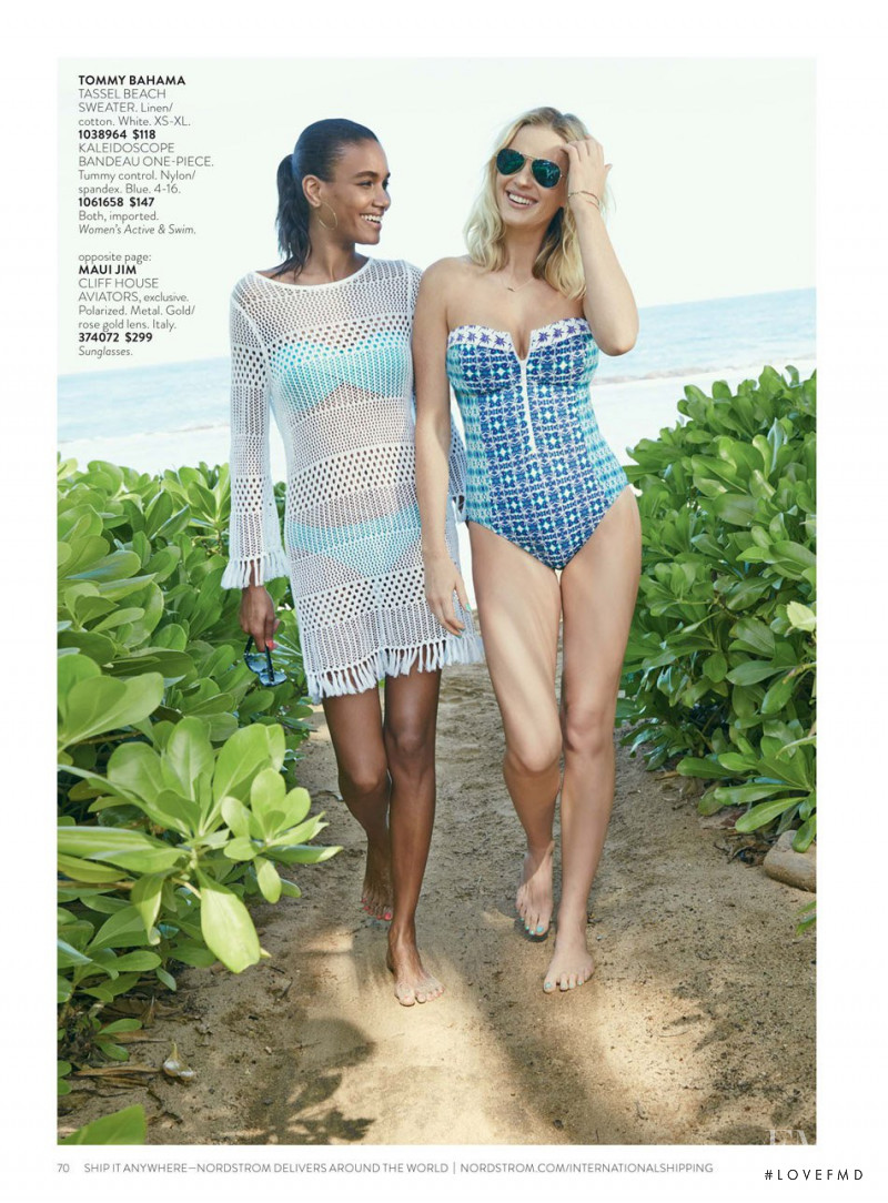 Anne Vyalitsyna featured in  the Nordstrom catalogue for Spring 2015