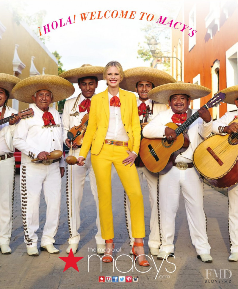 Anne Vyalitsyna featured in  the Macy\'s INC International Concepts catalogue for Spring/Summer 2015