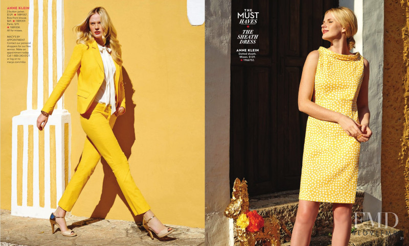 Anne Vyalitsyna featured in  the Macy\'s INC International Concepts catalogue for Spring/Summer 2015