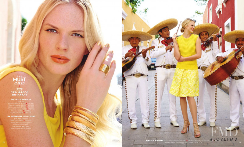 Anne Vyalitsyna featured in  the Macy\'s INC International Concepts catalogue for Spring/Summer 2015