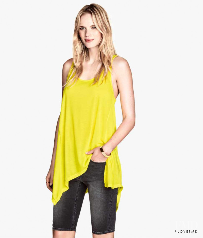 Anne Vyalitsyna featured in  the H&M catalogue for Summer 2014