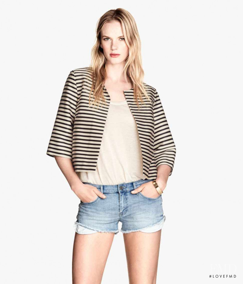 Anne Vyalitsyna featured in  the H&M catalogue for Summer 2014