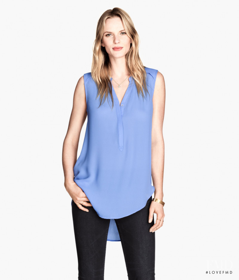 Anne Vyalitsyna featured in  the H&M catalogue for Summer 2014