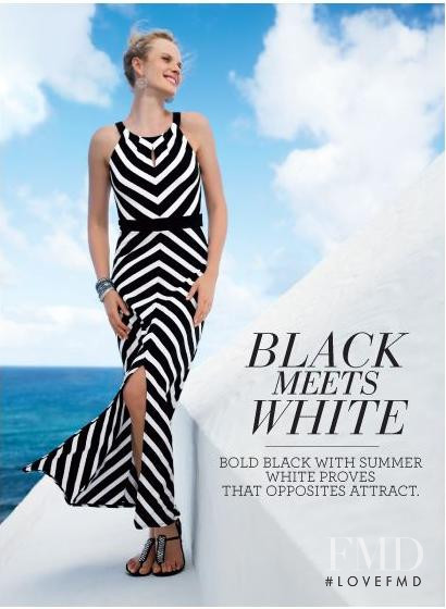Anne Vyalitsyna featured in  the White House|Black Market advertisement for Summer 2013