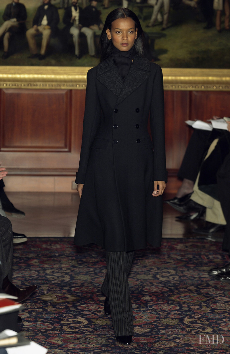 Liya Kebede featured in  the Ralph Lauren Collection fashion show for Autumn/Winter 2002