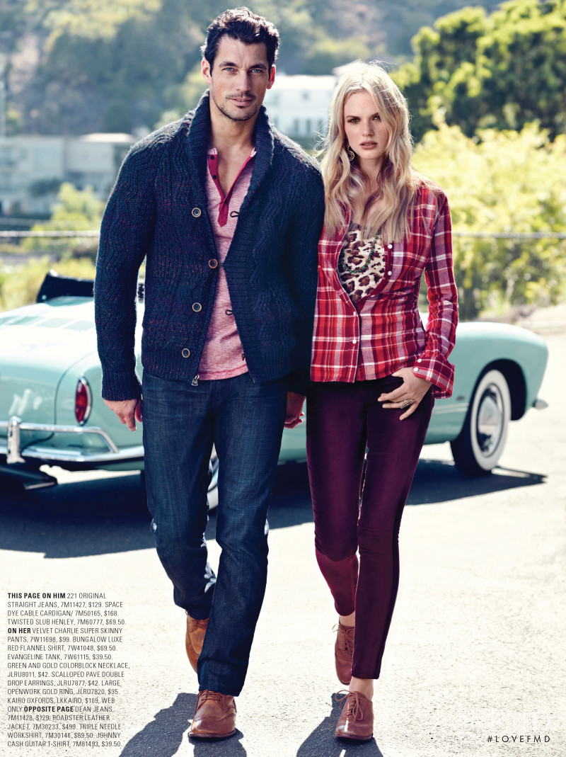 Anne Vyalitsyna featured in  the Lucky Brand catalogue for Fall 2012