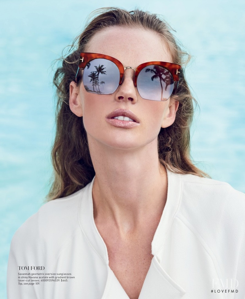 Anne Vyalitsyna featured in  the Saks Fifth Avenue Under Cover catalogue for Spring 2017