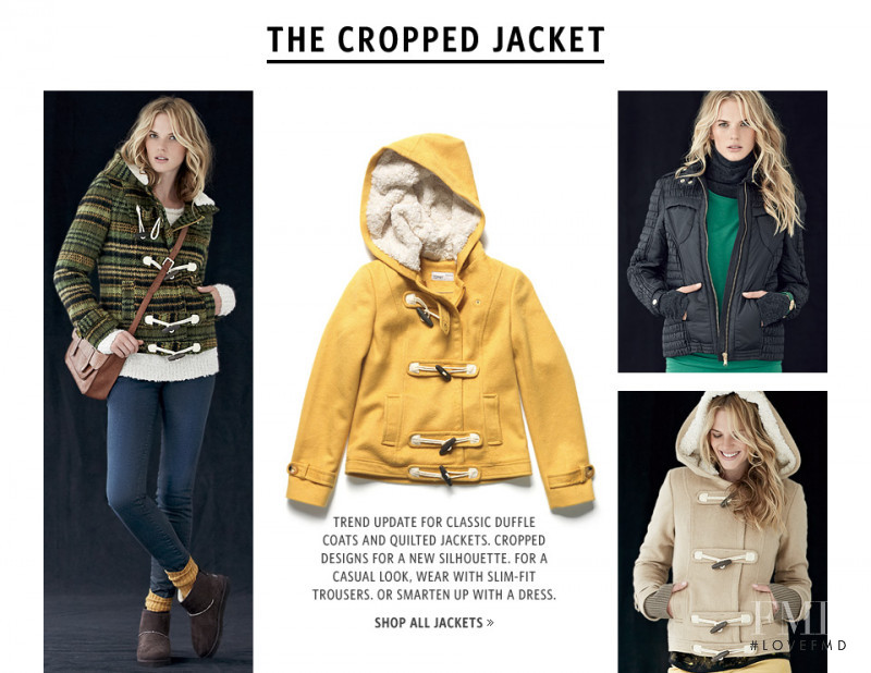 Anne Vyalitsyna featured in  the Esprit lookbook for Autumn/Winter 2012