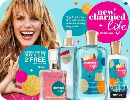 Anne Vyalitsyna featured in  the Bath & Body Works advertisement for Spring/Summer 2012