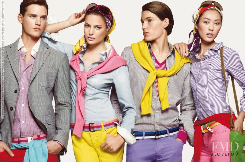 Cameron Russell featured in  the United Colors of Benetton advertisement for Spring/Summer 2009