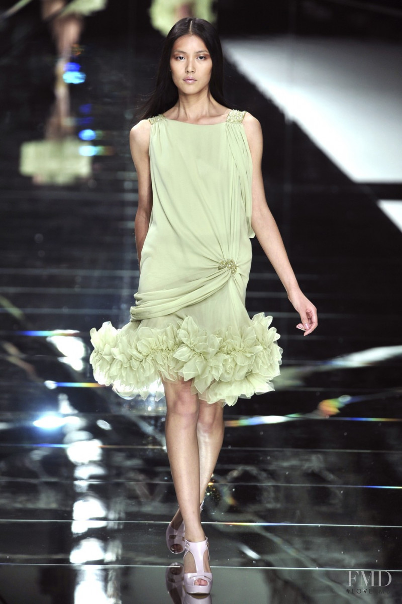 Liu Wen featured in  the Elie Saab fashion show for Spring/Summer 2009