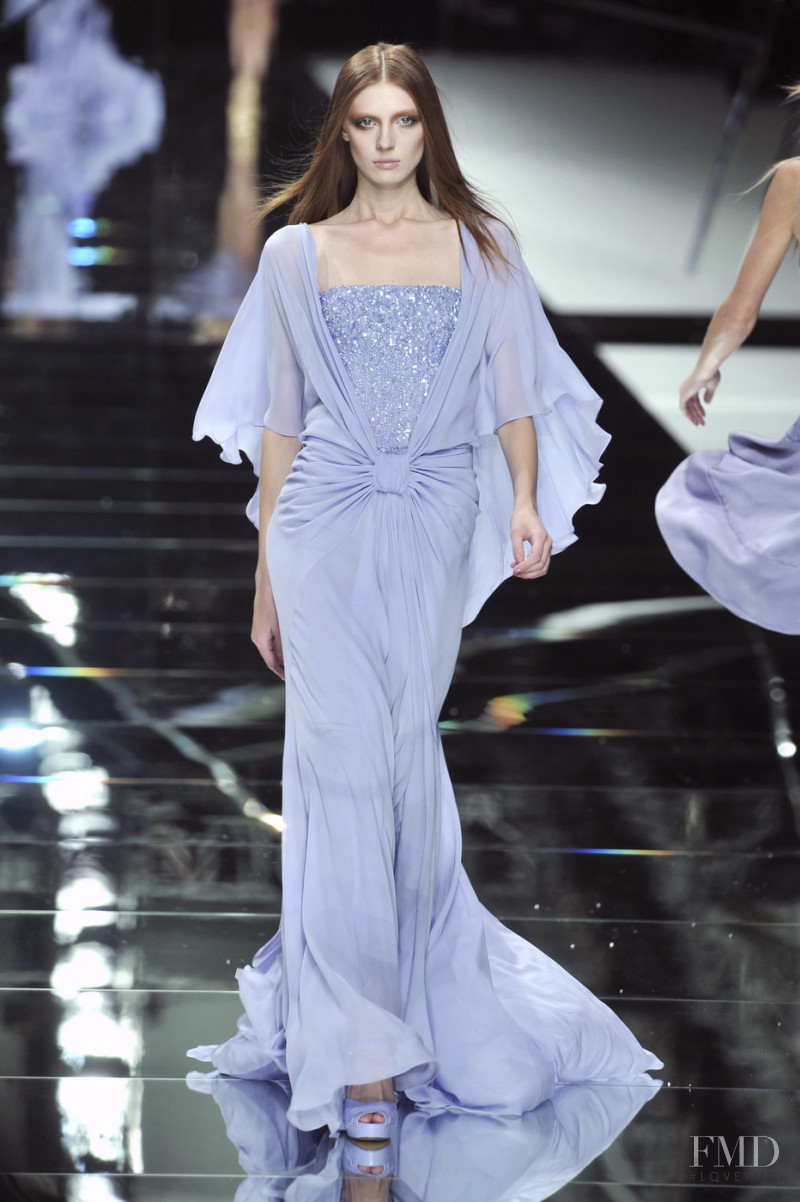Olga Sherer featured in  the Elie Saab fashion show for Spring/Summer 2009