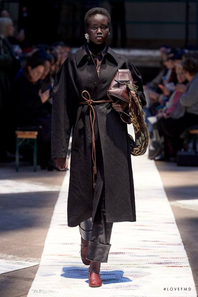 Adut Akech Bior featured in  the Acne Studios fashion show for Autumn/Winter 2018
