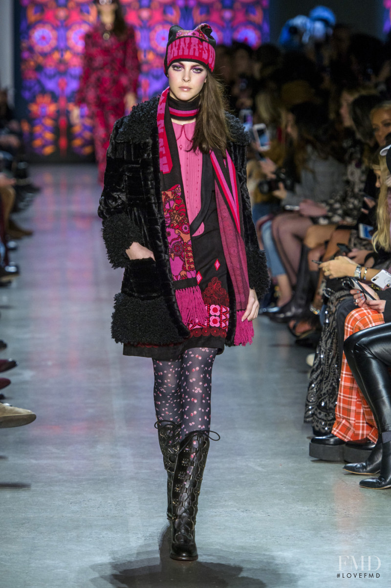 Vittoria Ceretti featured in  the Anna Sui fashion show for Autumn/Winter 2018