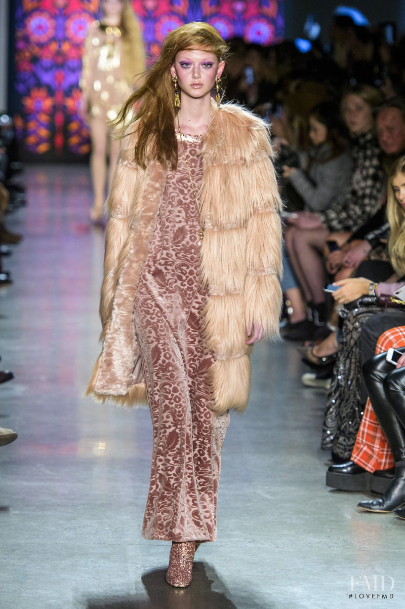 Sara Grace Wallerstedt featured in  the Anna Sui fashion show for Autumn/Winter 2018