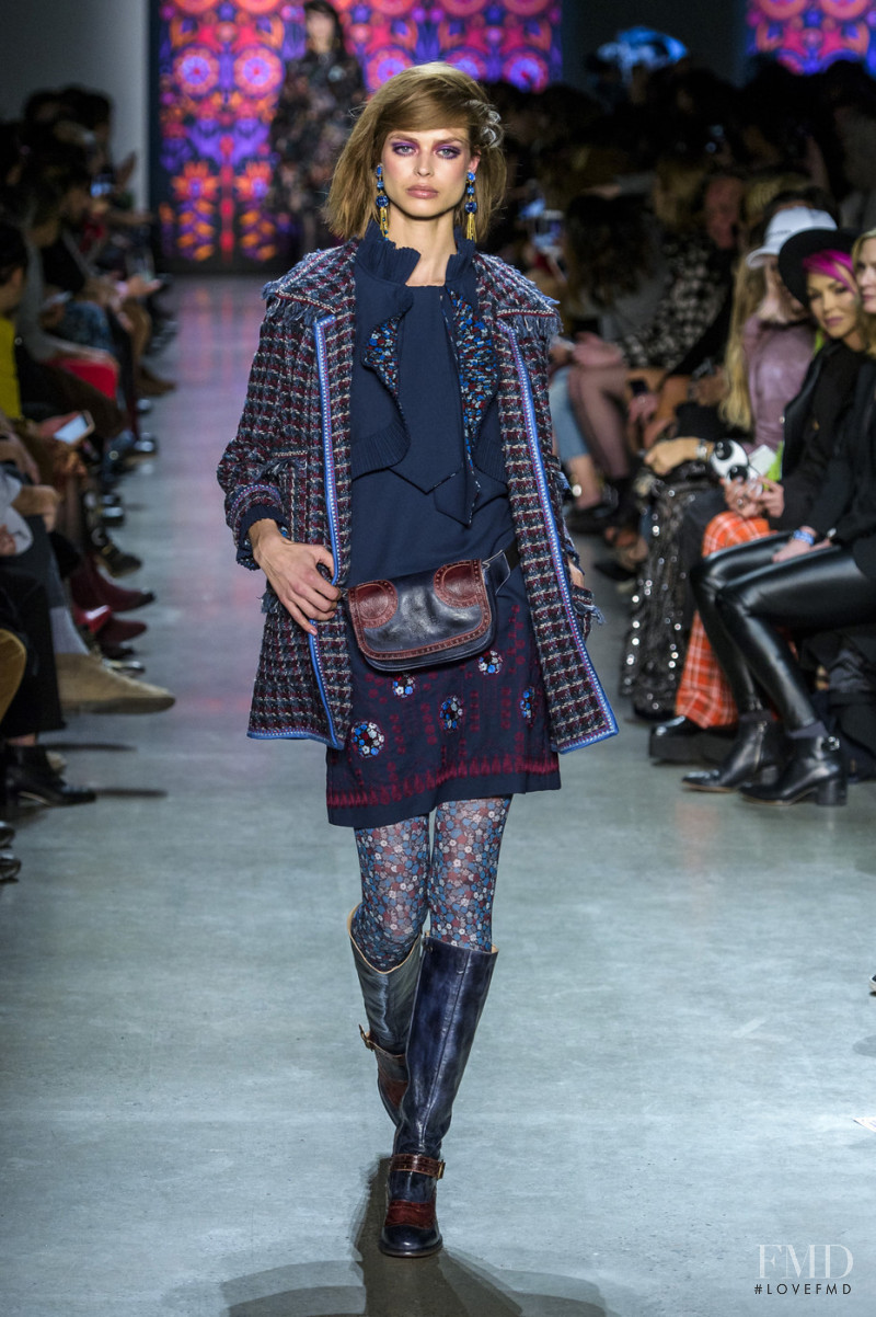 Birgit Kos featured in  the Anna Sui fashion show for Autumn/Winter 2018