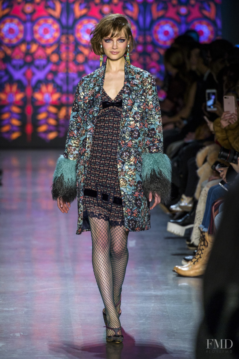 Fran Summers featured in  the Anna Sui fashion show for Autumn/Winter 2018