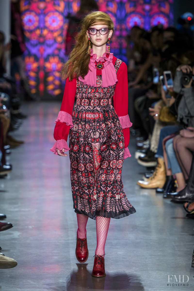 Sara Grace Wallerstedt featured in  the Anna Sui fashion show for Autumn/Winter 2018