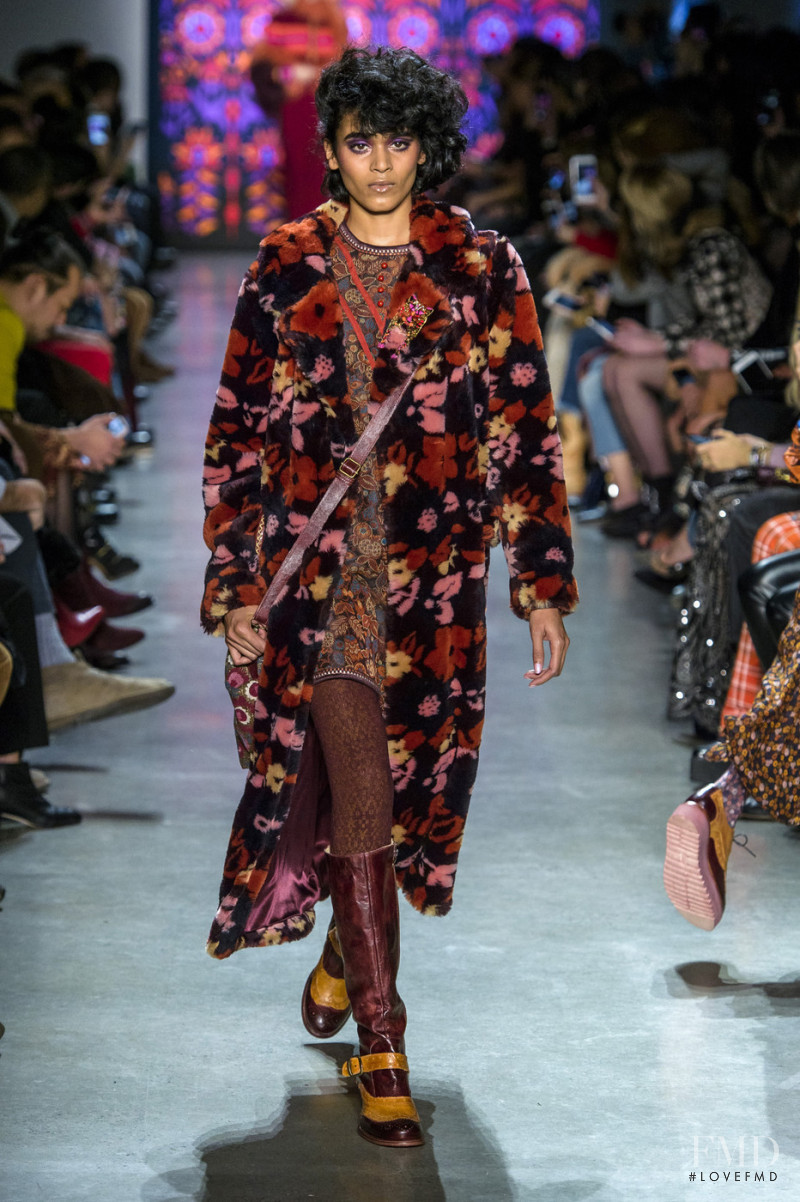 Radhika Nair featured in  the Anna Sui fashion show for Autumn/Winter 2018