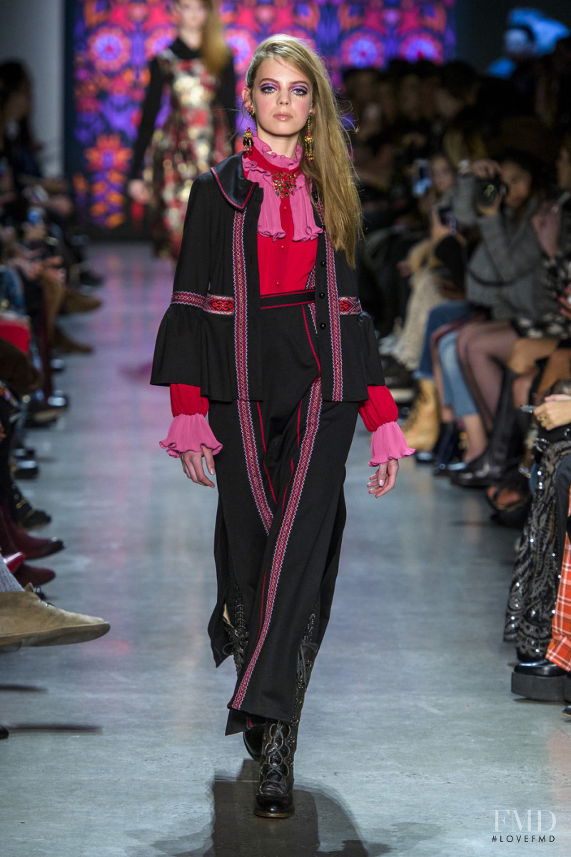 Mariana Zaragoza featured in  the Anna Sui fashion show for Autumn/Winter 2018