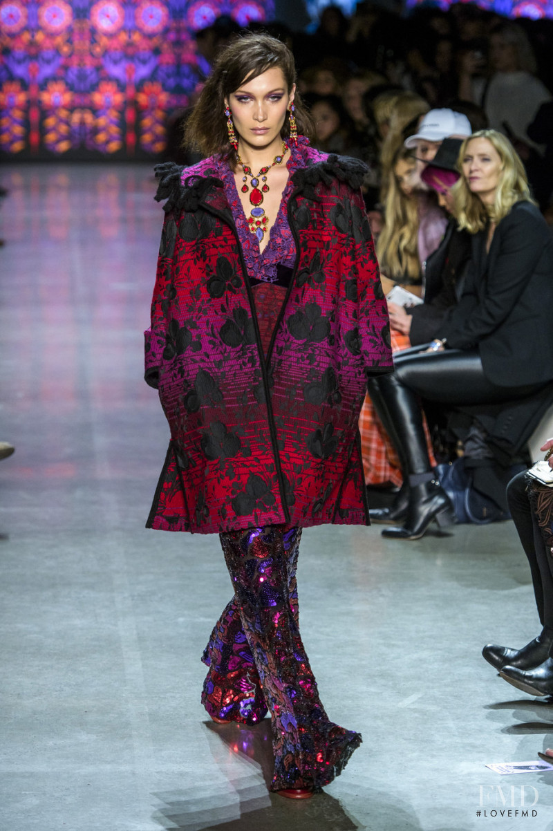 Bella Hadid featured in  the Anna Sui fashion show for Autumn/Winter 2018