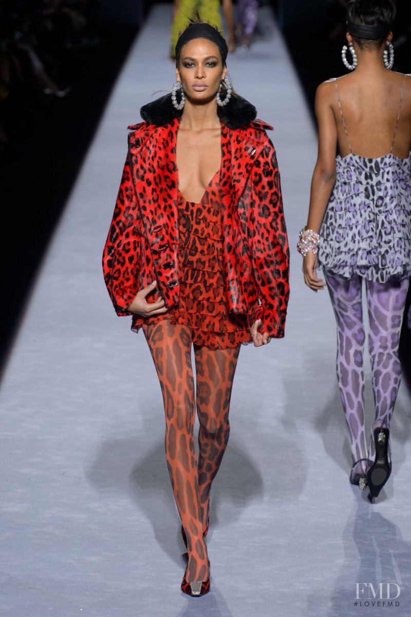 Joan Smalls featured in  the Tom Ford fashion show for Autumn/Winter 2018