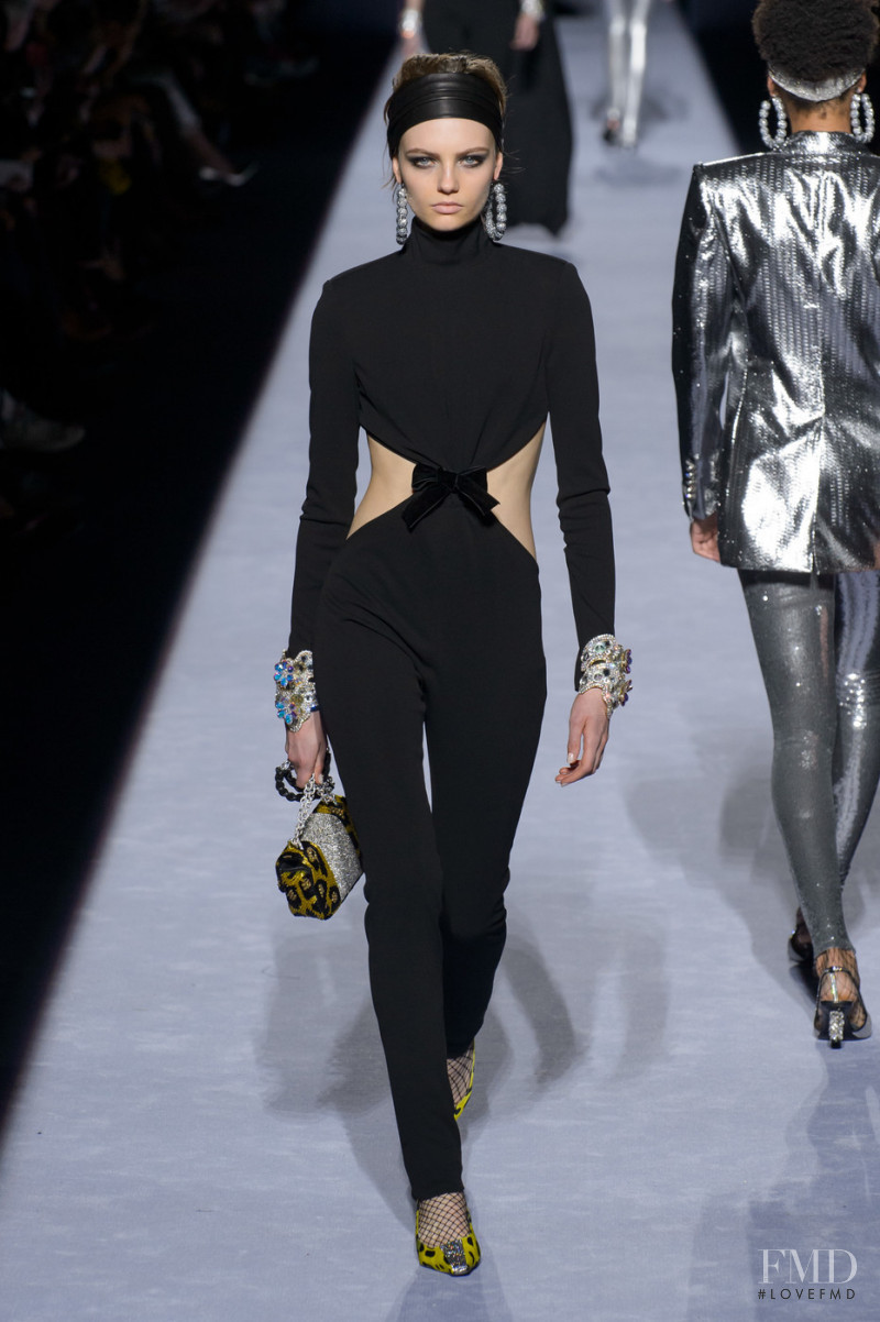 Fran Summers featured in  the Tom Ford fashion show for Autumn/Winter 2018