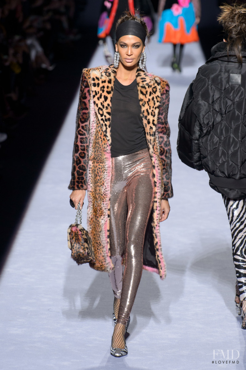 Karly Loyce featured in  the Tom Ford fashion show for Autumn/Winter 2018