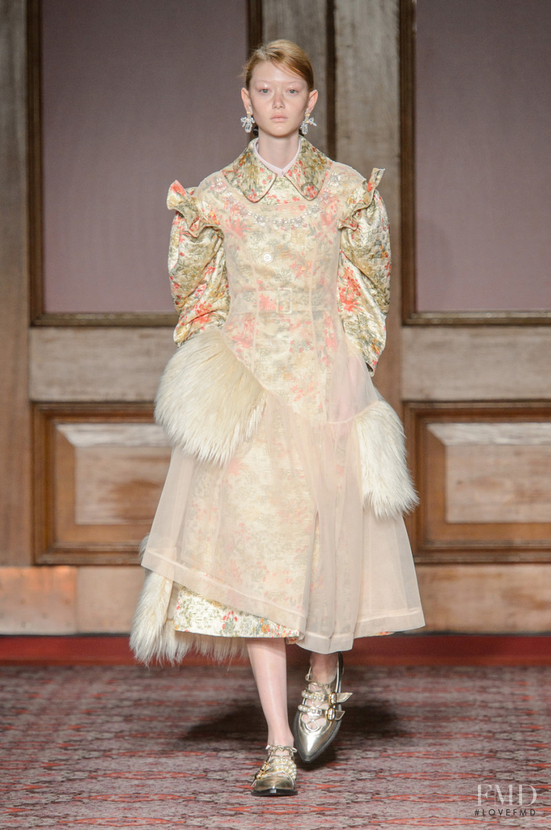 Sara Grace Wallerstedt featured in  the Simone Rocha fashion show for Autumn/Winter 2018