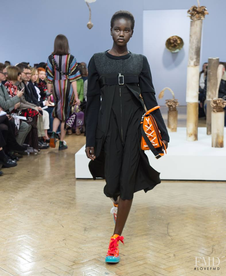 Adut Akech Bior featured in  the J.W. Anderson fashion show for Autumn/Winter 2018