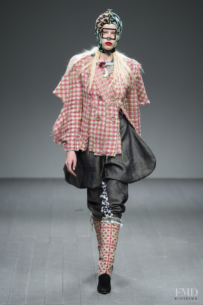 Abby Champion featured in  the Matty Bovan fashion show for Autumn/Winter 2018