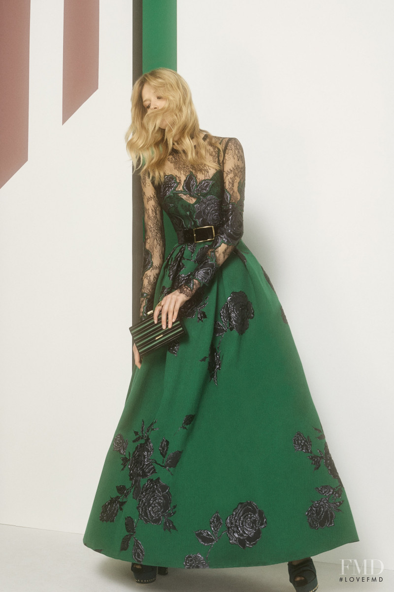 Ulrikke Hoyer featured in  the Elie Saab lookbook for Pre-Fall 2017