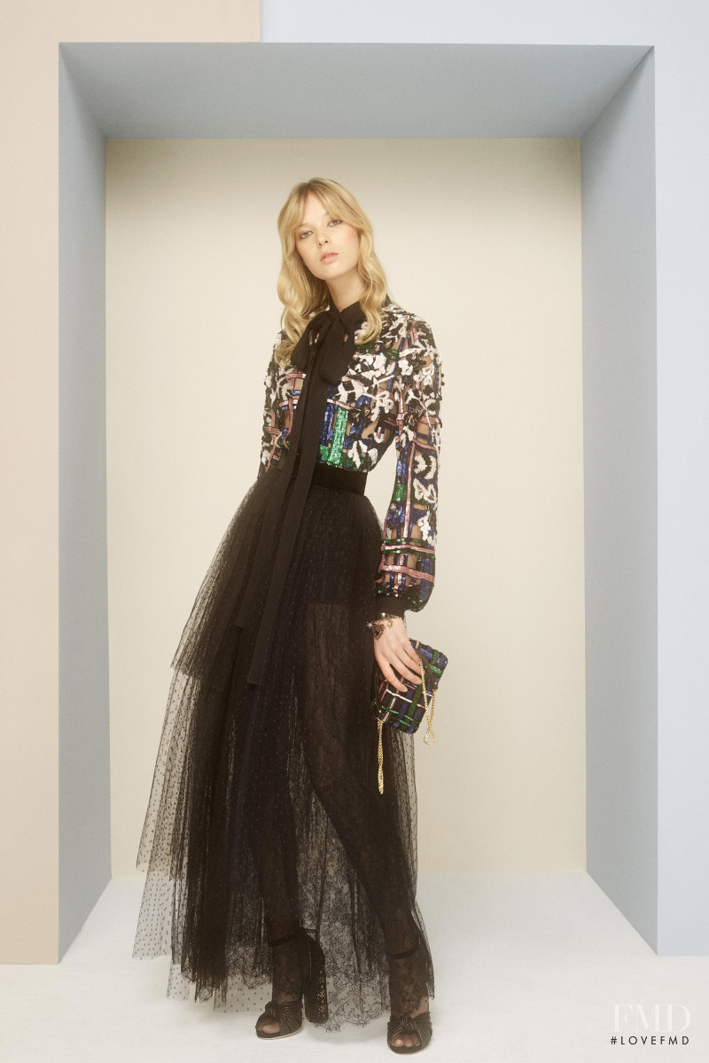 Ulrikke Hoyer featured in  the Elie Saab lookbook for Pre-Fall 2017