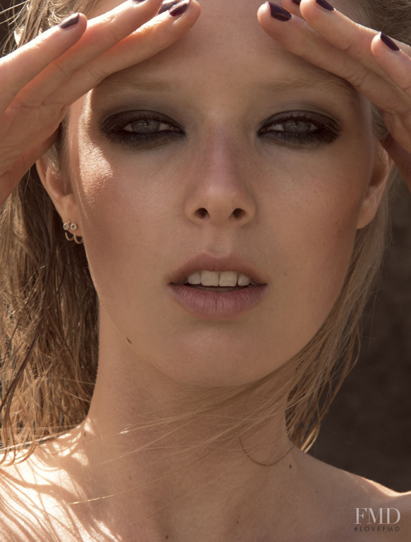 Ulrikke Hoyer featured in  the Maybelline lookbook for Pre-Fall 2015