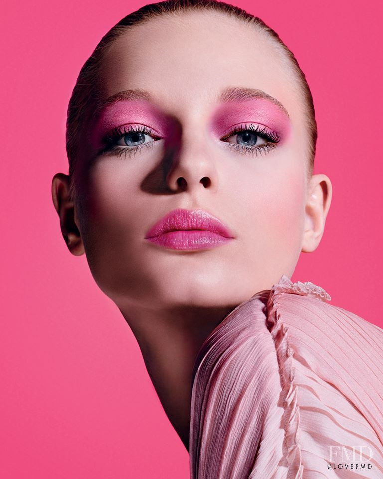 Frederikke Sofie Falbe-Hansen featured in  the Dior Beauty Addict advertisement for Spring/Summer 2018