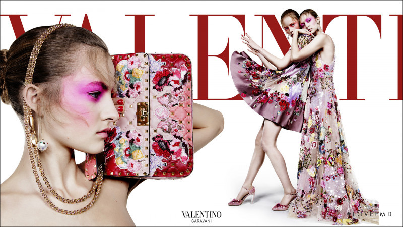 Felice Noordhoff featured in  the Valentino advertisement for Spring/Summer 2018