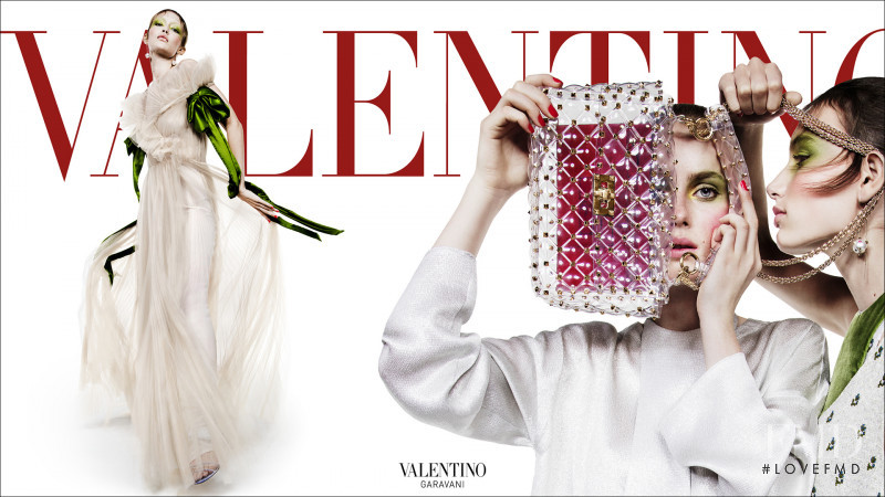 Rianne Van Rompaey featured in  the Valentino advertisement for Spring/Summer 2018