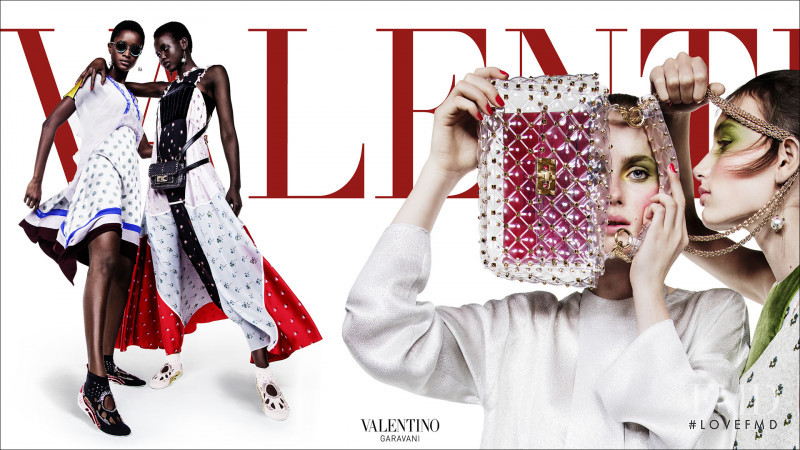 Rianne Van Rompaey featured in  the Valentino advertisement for Spring/Summer 2018