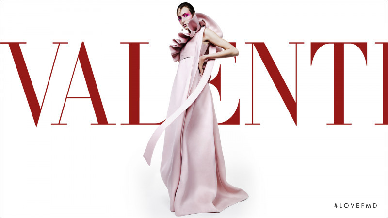 Felice Noordhoff featured in  the Valentino advertisement for Spring/Summer 2018