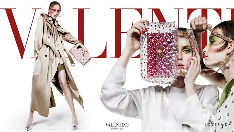 Rianne Van Rompaey featured in  the Valentino advertisement for Spring/Summer 2018