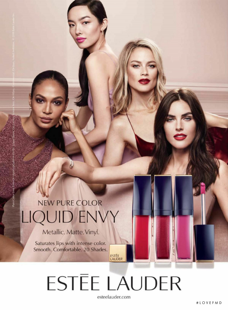 Carolyn Murphy featured in  the Estée Lauder Liquid LipColor Pure Color Envy  advertisement for Spring/Summer 2018