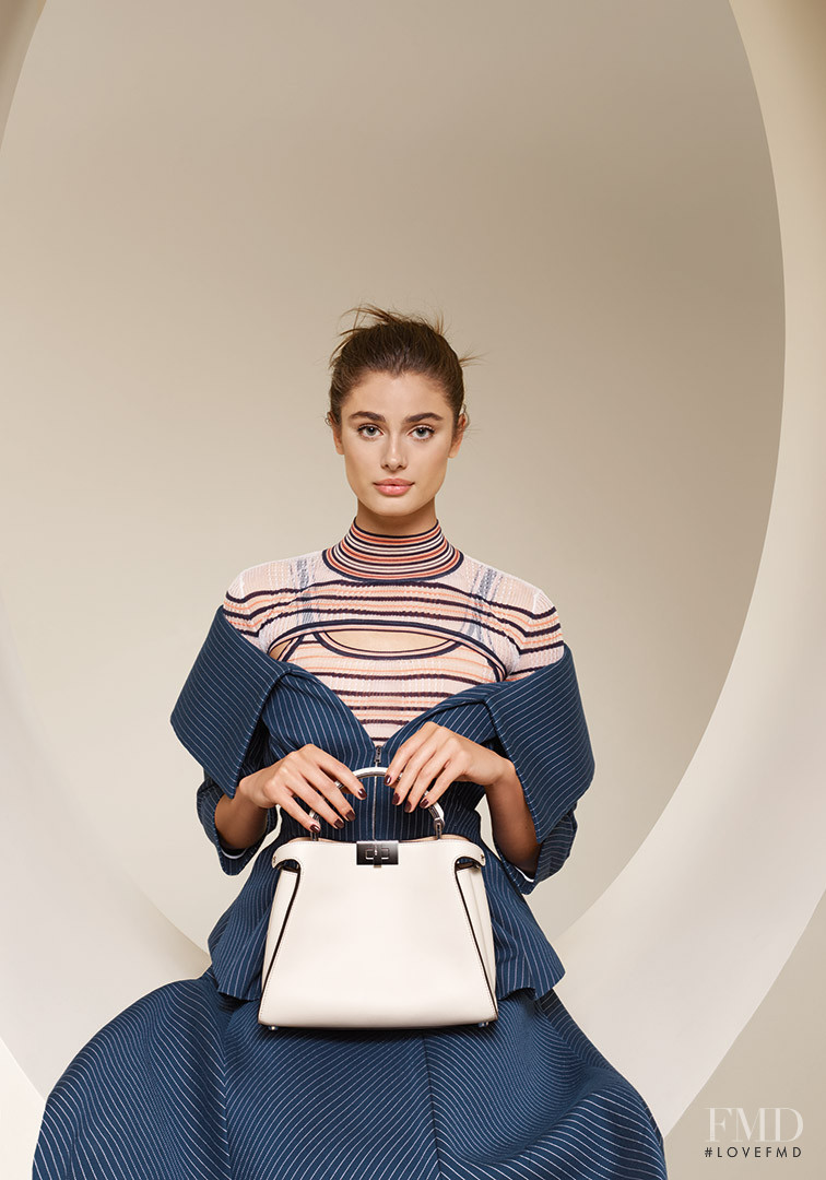 Taylor Hill featured in  the Fendi advertisement for Spring/Summer 2018