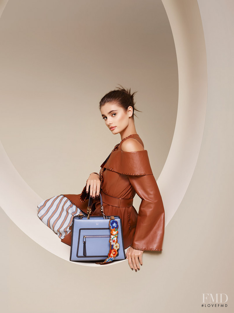 Taylor Hill featured in  the Fendi advertisement for Spring/Summer 2018